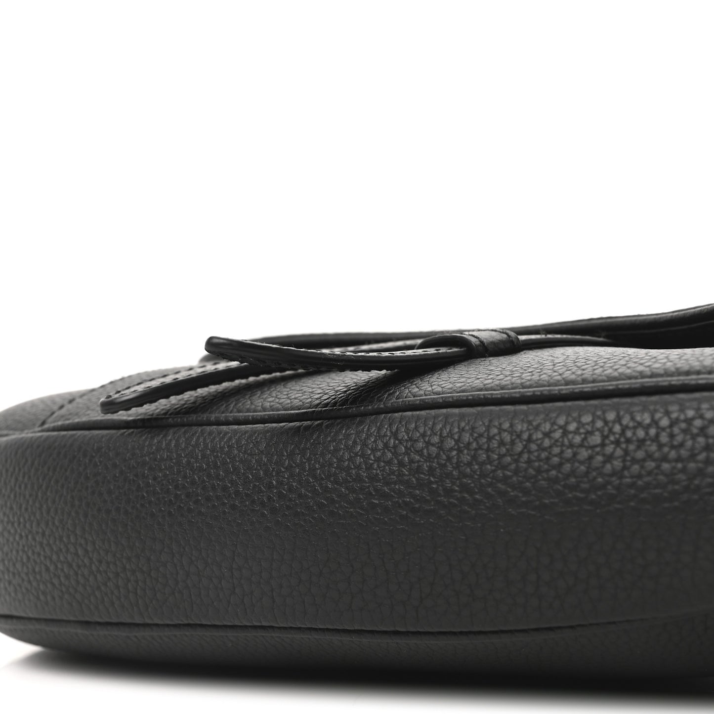 Grained Calfskin Kim Jones Saddle Bag Black