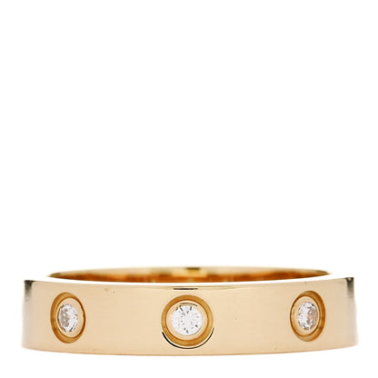 Cartier 18K Yellow Gold 8 Diamond 4mm LOVE Wedding Band Ring 52 6 3 of 5