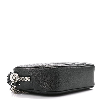 Saint Laurent Grain De Poudre Matelasse Monogram Mini Lou Camera Bag Black 4 of 10