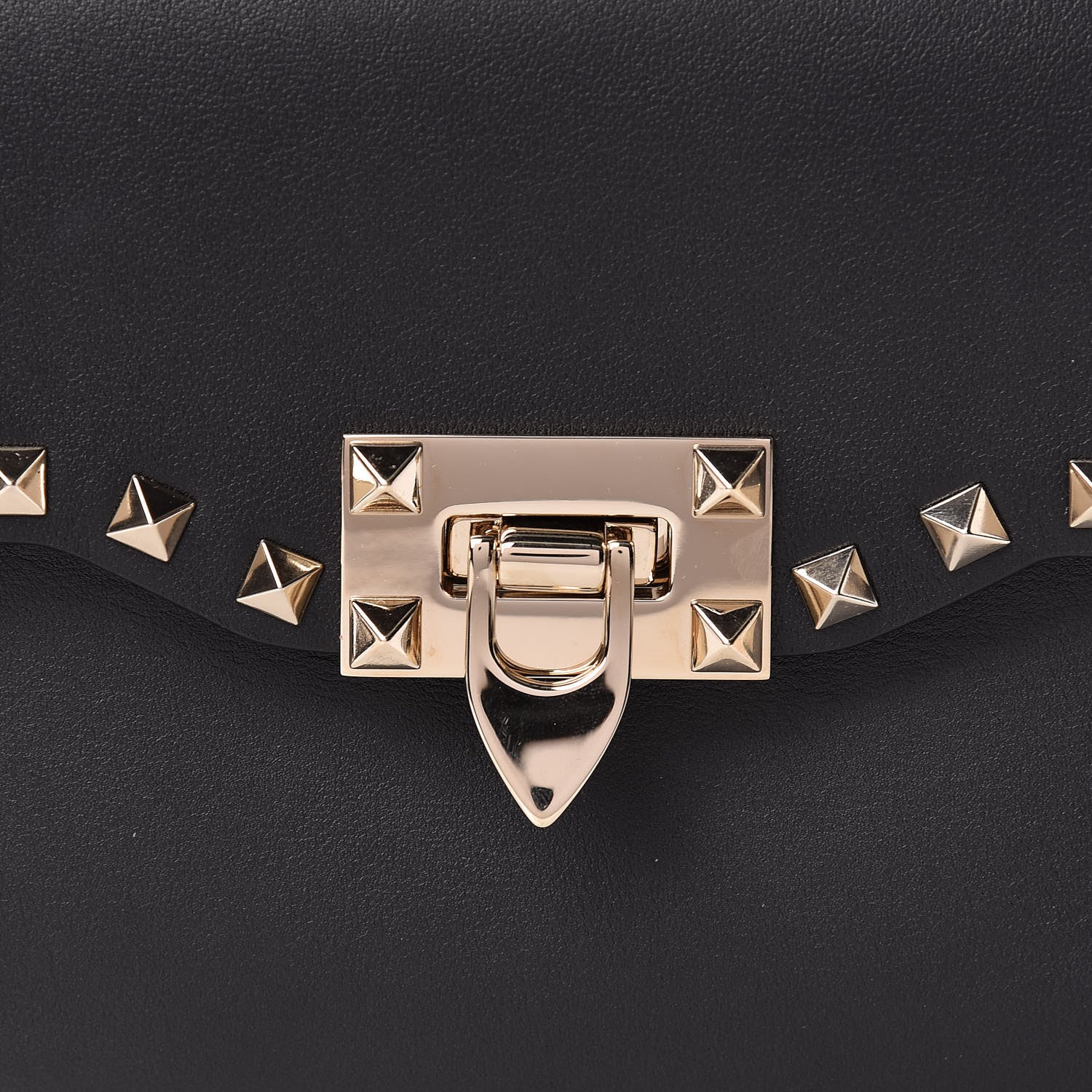 Valentino Garavani Vitello Medium Rockstud Flip Lock Crossbody Bag Black 7 of 9