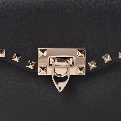 Valentino Garavani Vitello Medium Rockstud Flip Lock Crossbody Bag Black 7 of 9