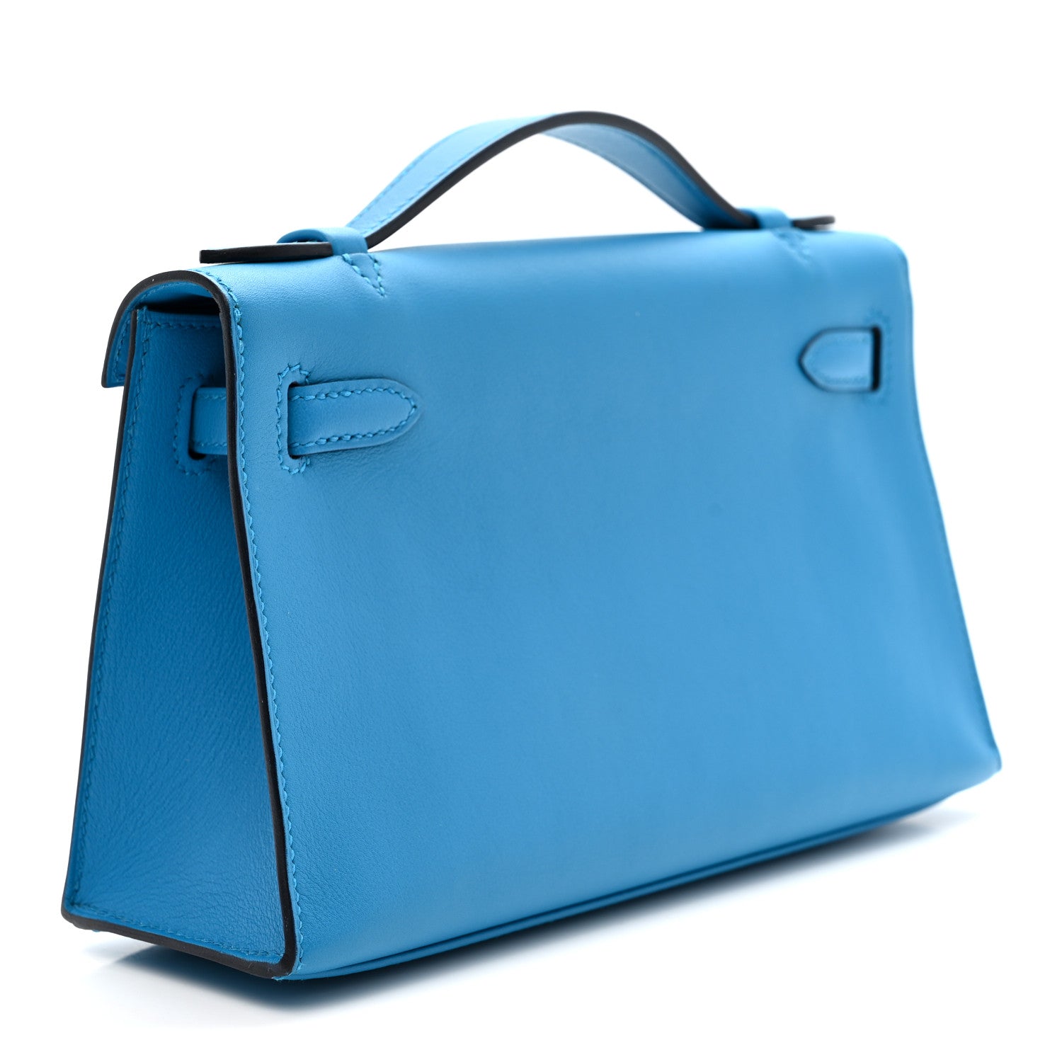 Hermes Swift Kelly Pochette Clutch Bleu Frida 3 of 11