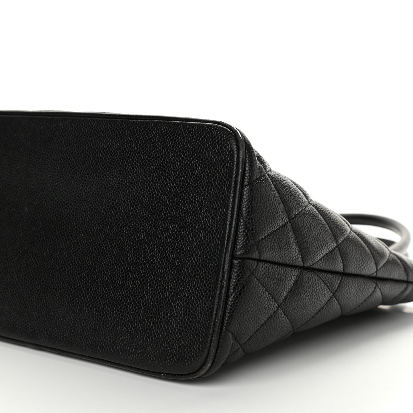 Caviar Quilted Medallion Tote Black