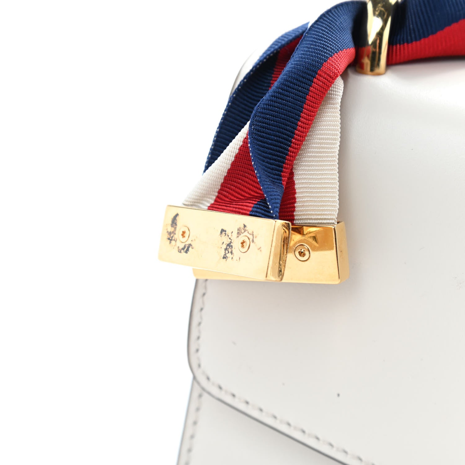 Gucci Calfskin Small Sylvie Shoulder Bag Off White 4 of 4