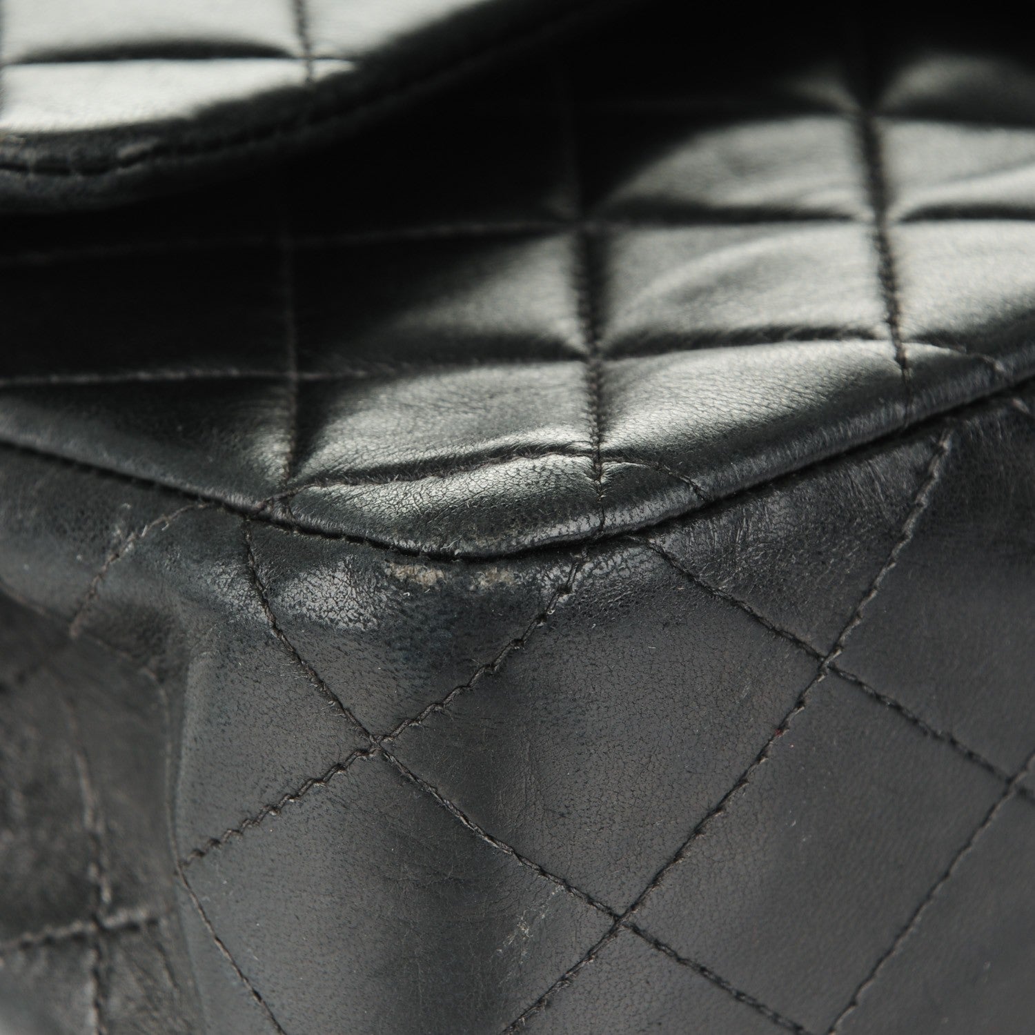 Chanel Lambskin Quilted Medium Double Flap Black 9 of 10