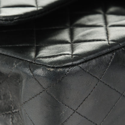Chanel Lambskin Quilted Medium Double Flap Black 9 of 10