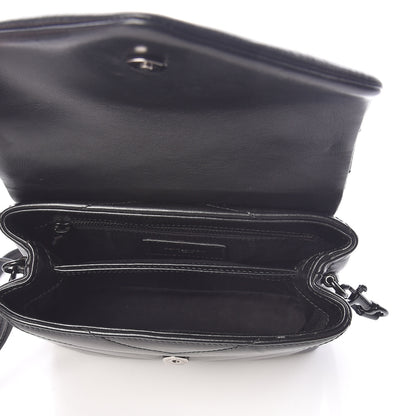 Saint Laurent Calfskin Y Quilted Monogram Toy Loulou Crossbody Bag Black 5 of 11