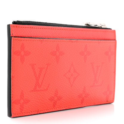 Louis Vuitton Taigarama Coin Card Holder Fire Red 3 of 6