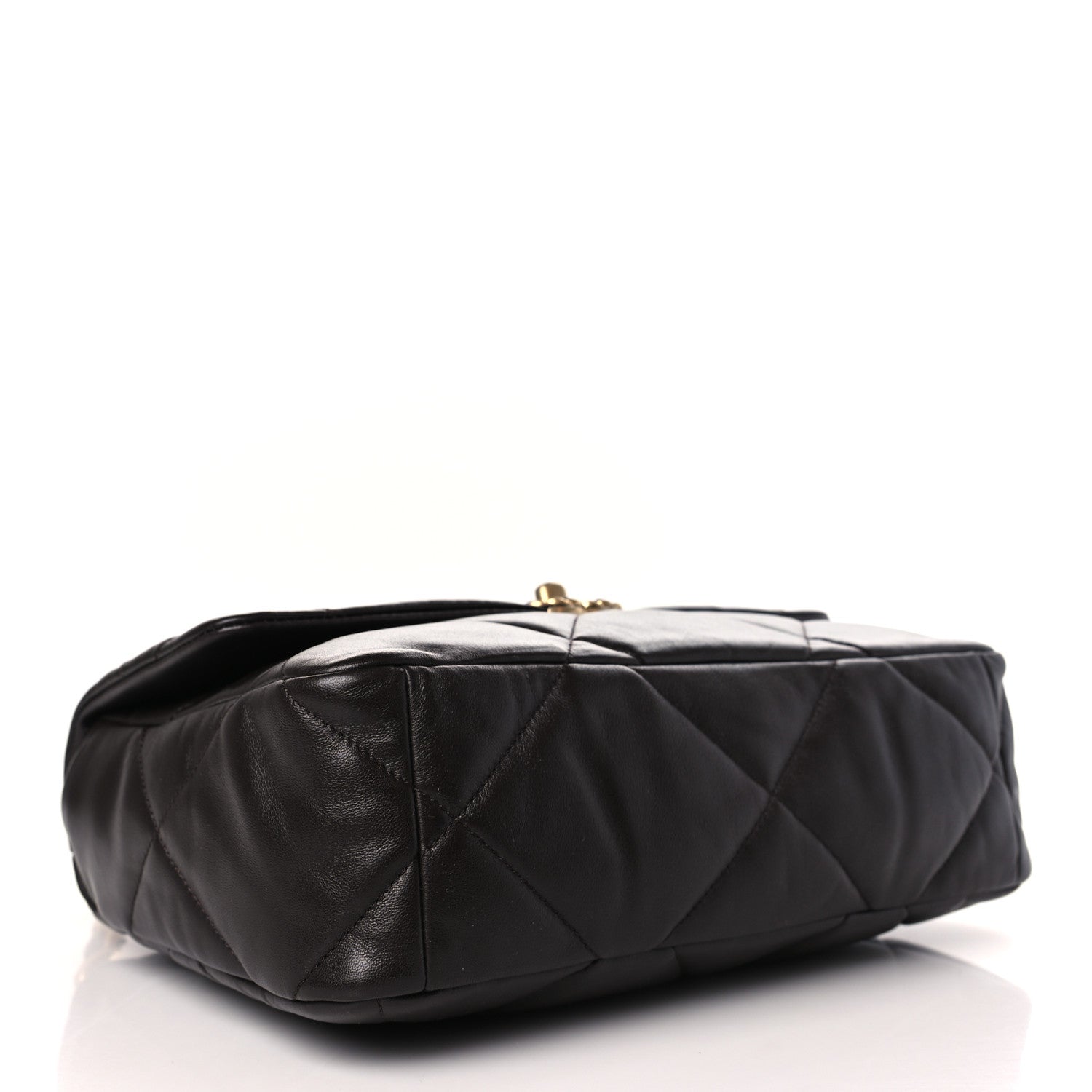 Chanel Lambskin Quilted Large Chanel 19 Flap Dark Brown 4 of 9