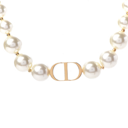 Christian Dior Pearl 30 Montaigne Choker Necklace Gold 3 of 5