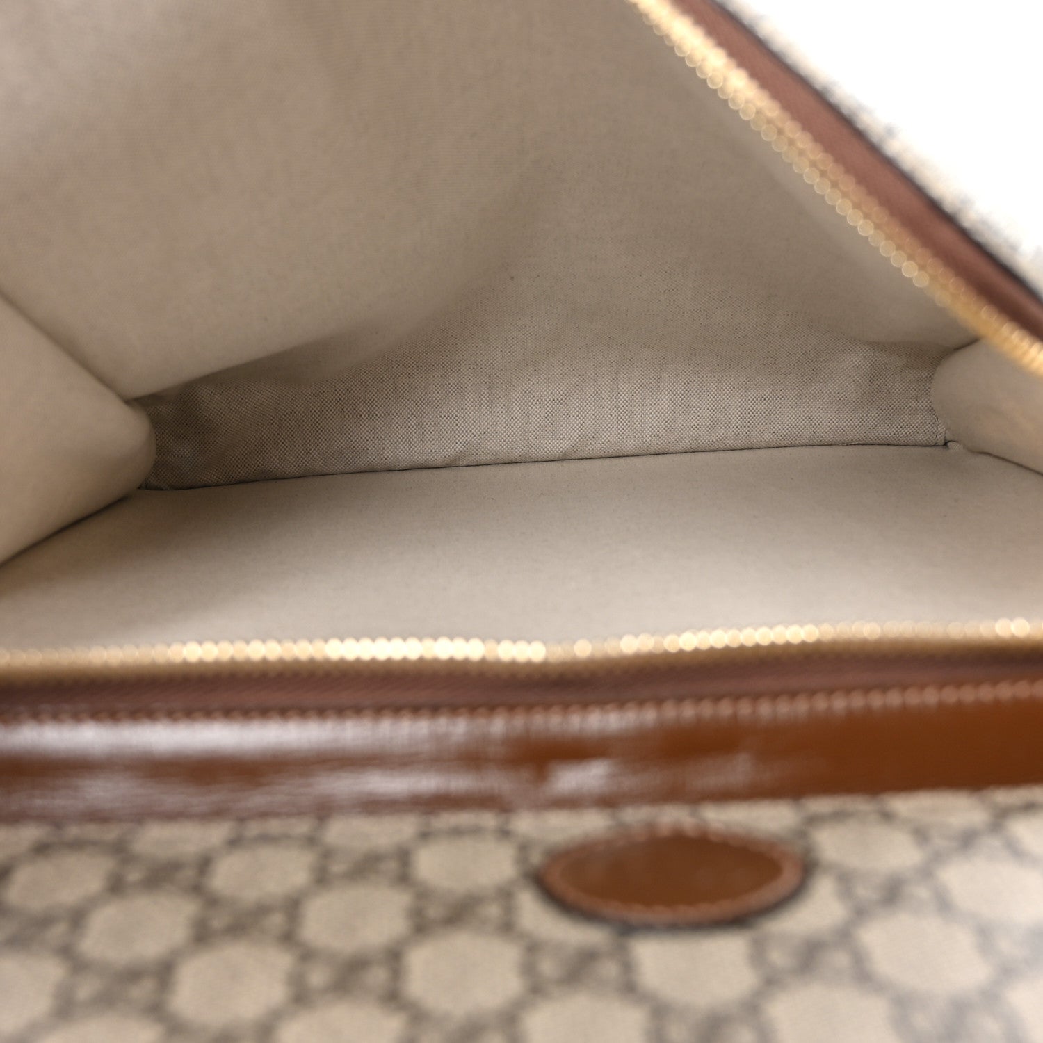 Gucci GG Supreme Monogram Azalea Calfskin Retro Interlocking G Carry On Trolley Beige Ebony Brown Sugar 5 of 11
