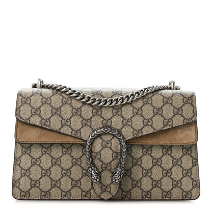Gucci GG Supreme Monogram Small Dionysus Shoulder Bag Taupe 1 of 10