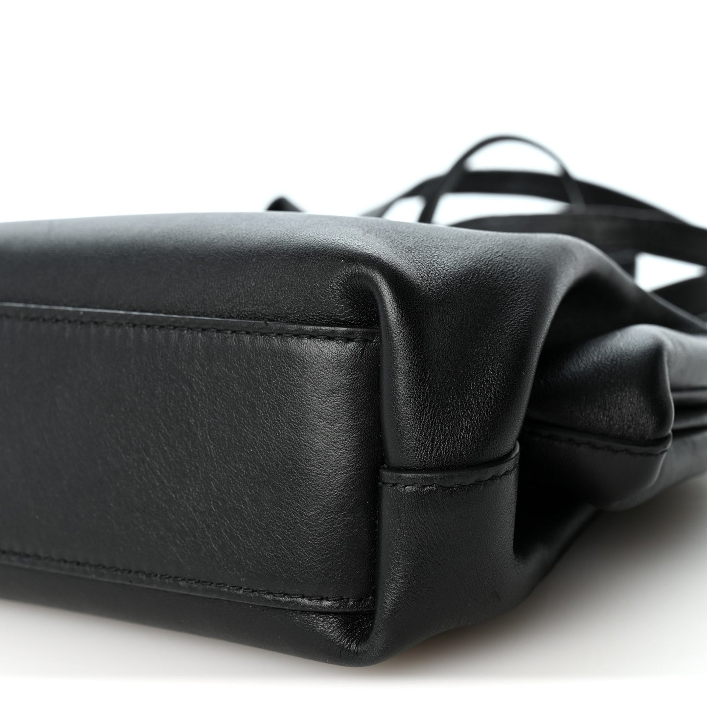 Calfskin Small The Point Triangle Bag Black