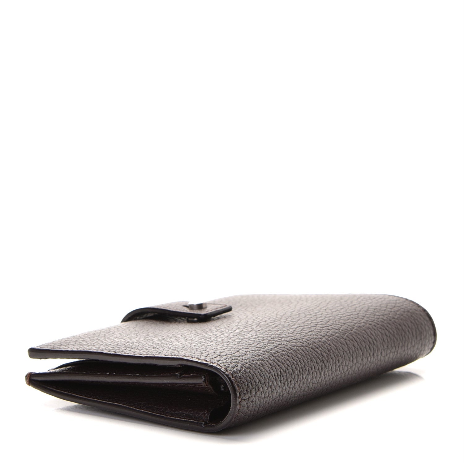 Saint Laurent Grained Calfskin Sac De Jour Compact Wallet Black Tulipe 3 of 9