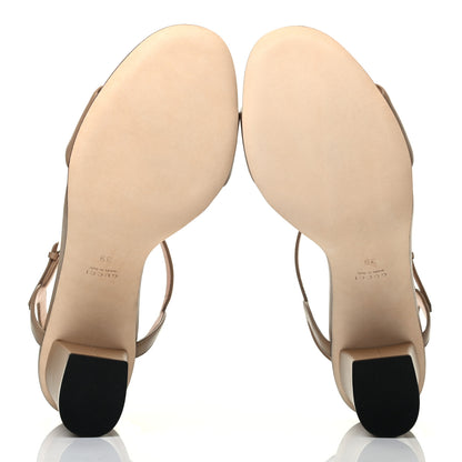 Gucci Calfskin Miro Soft Horsebit Mid Heel Sandals 39 Bright Camel 5 of 7