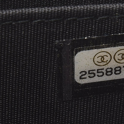 Chanel Caviar Quilted Boy Zip Around Coin Purse Wallet Black 7 of 8