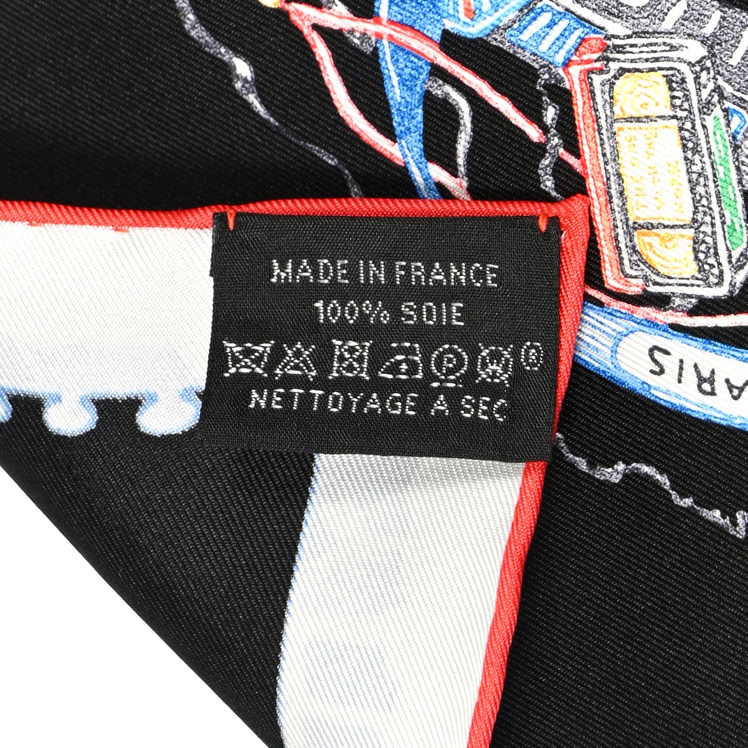 Hermes Silk Chevaloscope Scarf 90 Black Vert Multicolor 4 of 4