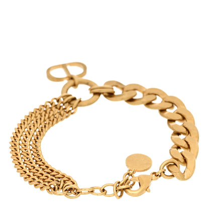 Christian Dior Metal 30 Montaigne Multi Strand Chain Bracelet Gold 3 of 5