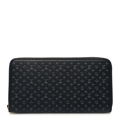 Louis Vuitton Calfskin Nanogram Embossed Zippy Wallet Black 1 of 7