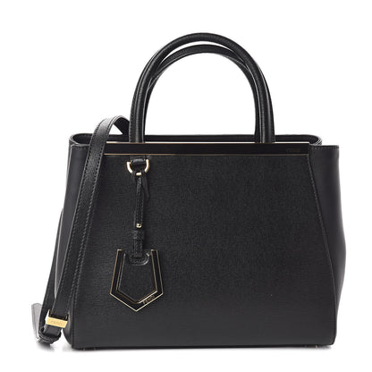 Fendi Vitello Elite Petite 2Jours Tote Black 1 of 9