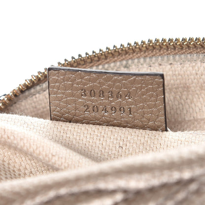 Gucci Metallic Pebbled Calfskin Small Soho Disco Bag Golden Beige 9 of 9