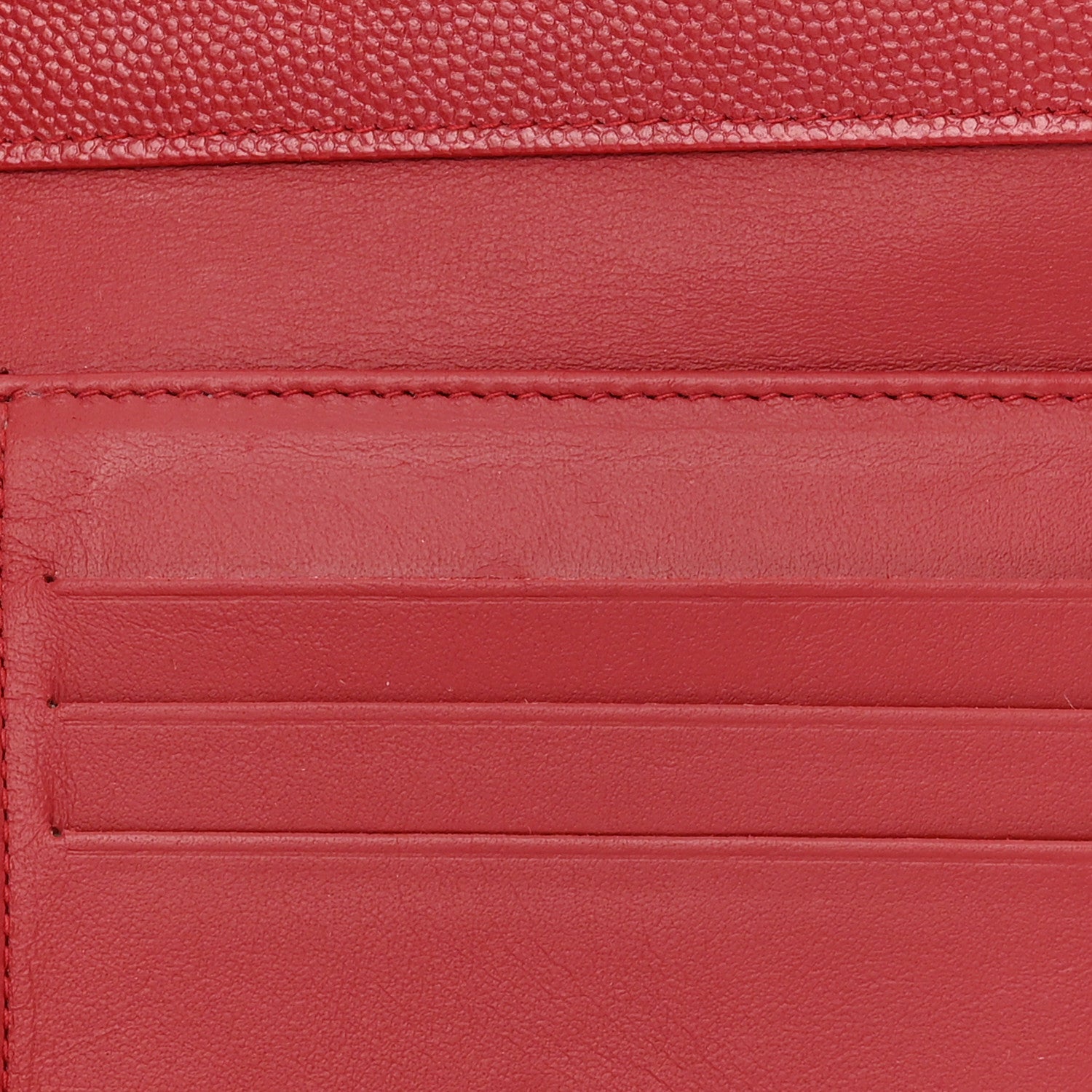 Chanel Caviar Quilted Compact Flap Wallet Dark Red 9 of 13