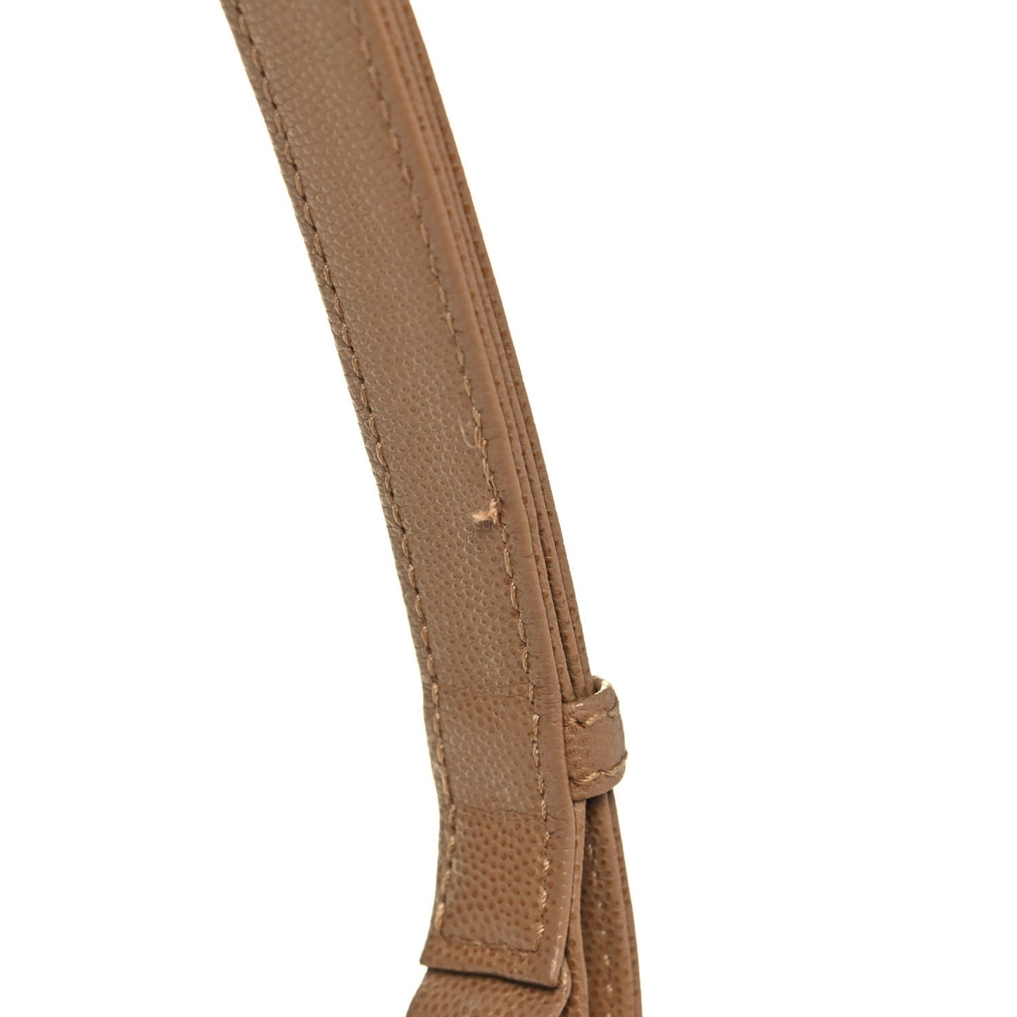 Caviar Stitched Medium Flap Beige