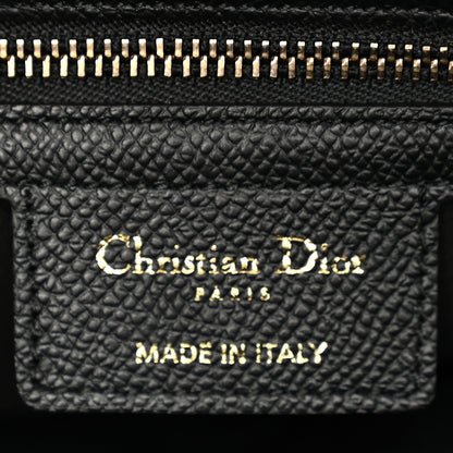 Christian Dior Grained Calfskin Saddle Bag With Strap Black 7 of 11