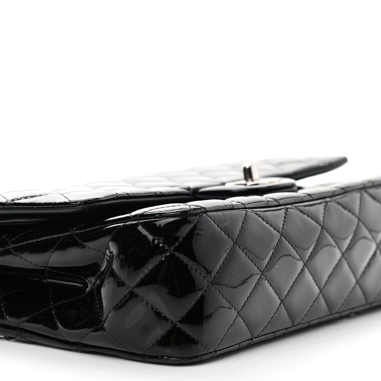 Chanel Patent Quilted Medium Double Flap Black 8 of 11