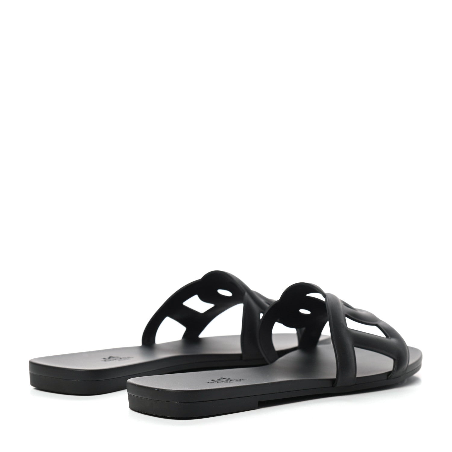 Hermes Rubber Aloha Sandals 40 Black 4 of 7