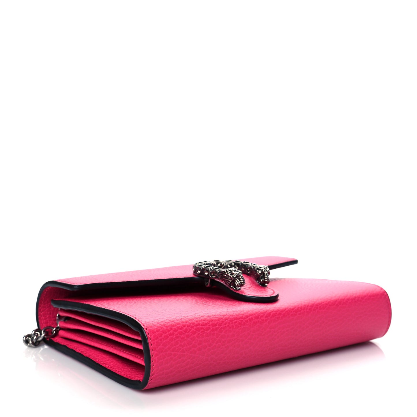 Dollar Calfskin Crystal Mini Dionysus Chain Wallet Box Pink