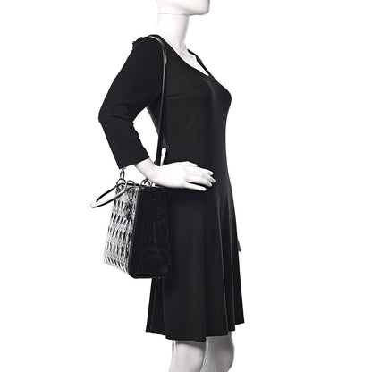 Christian Dior Patent Cannage Large Lady Dior Black 2 of 15