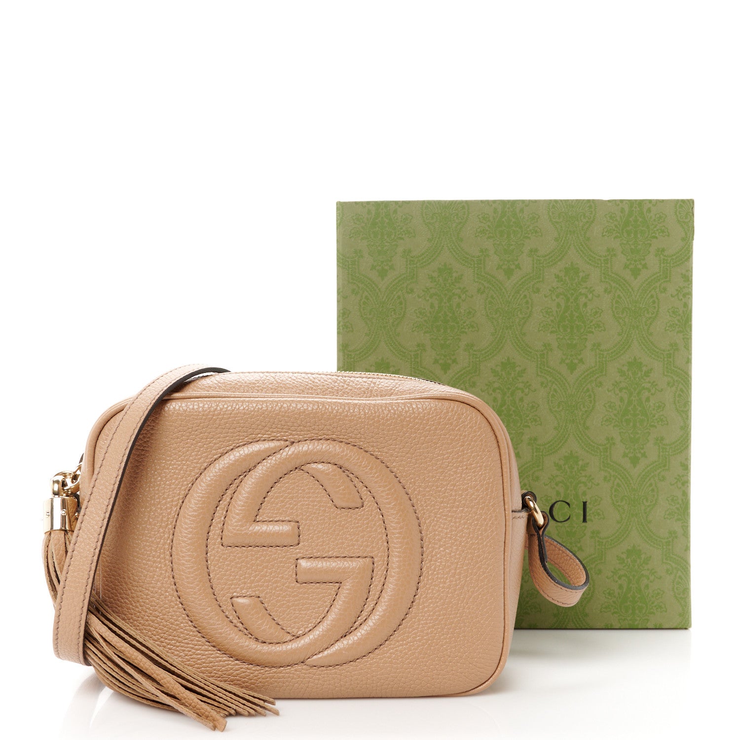 Gucci Pebbled Calfskin Small Soho Disco Bag Camelia 12 of 12