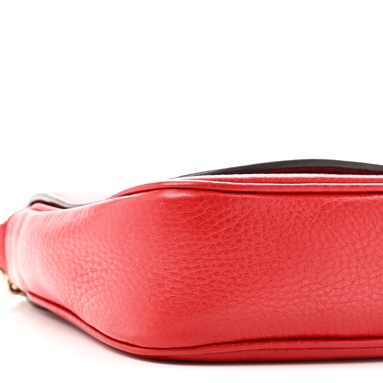 Gucci Pebbled Calfskin Small Soho Flap Crossbody Red 8 of 10