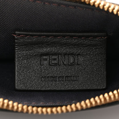 Fendi Vitello Soft F is Fendi Bi-Color FF 1974 Embossed Key Case Pouch Maya Black 6 of 7