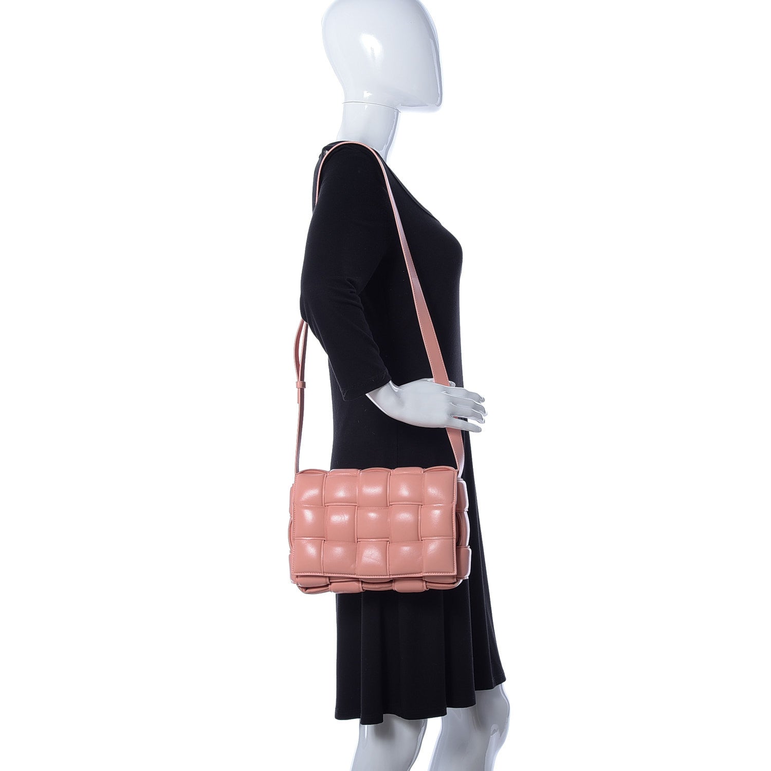 Bottega Veneta Nappa Maxi Intreccio Padded Cassette Crossbody Bag Peachy 2 of 11