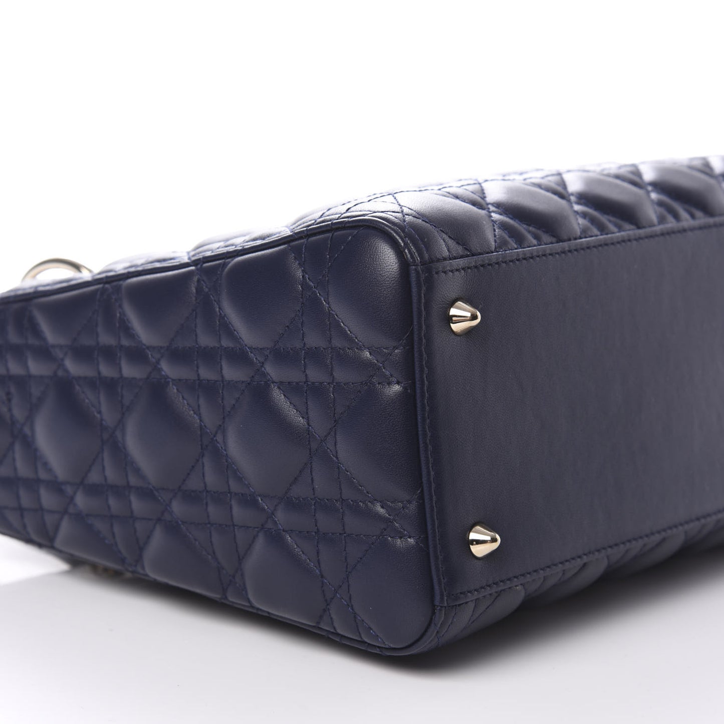 Lambskin Cannage Medium Lady Dior Navy Blue