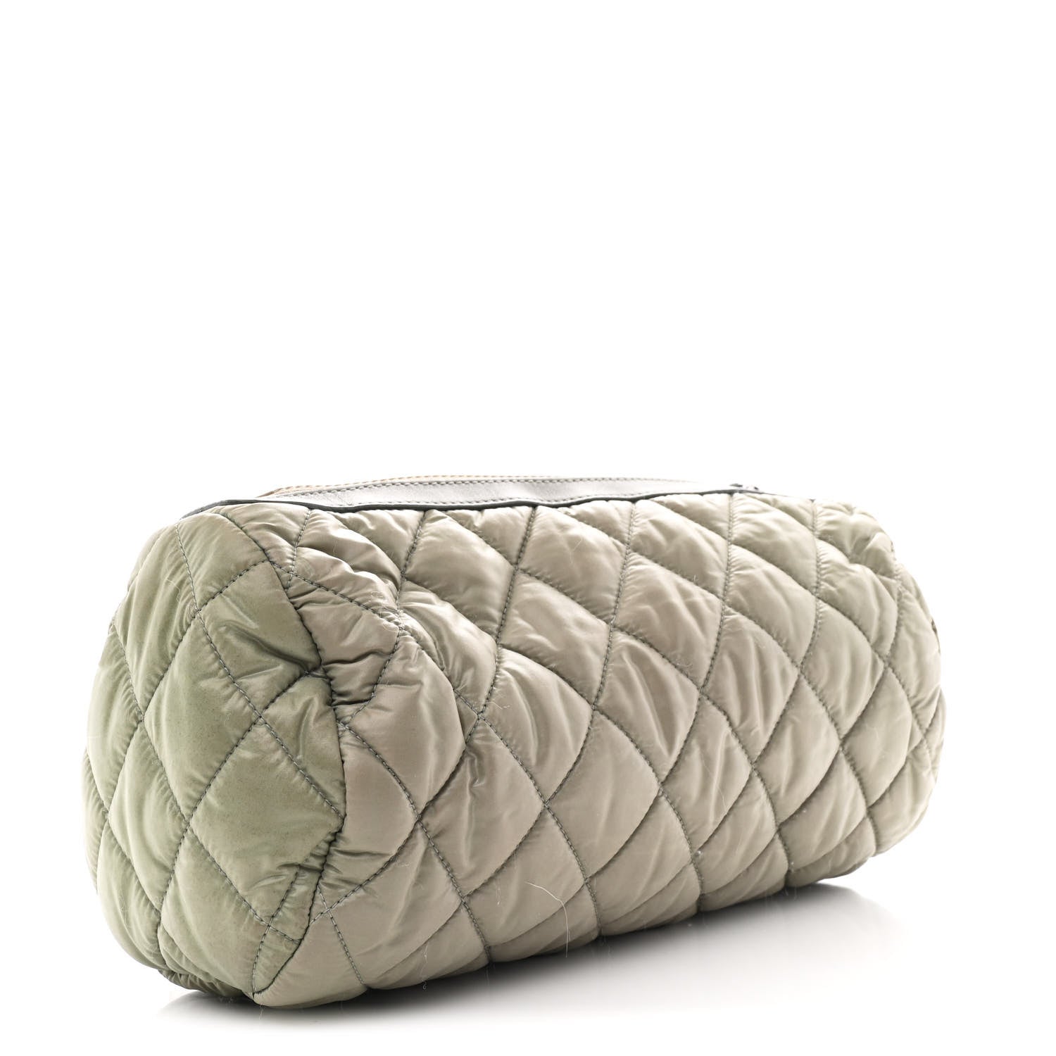 Chanel Nylon Quilted Cocoon Wristlet Grey 3 of 8