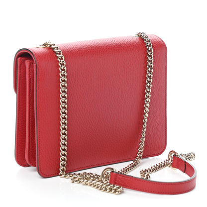 Gucci Dollar Calfskin Small Interlocking G Shoulder Bag Red 3 of 9