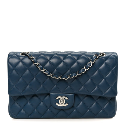 Chanel Lambskin Quilted Medium Double Flap Navy 1 of 12