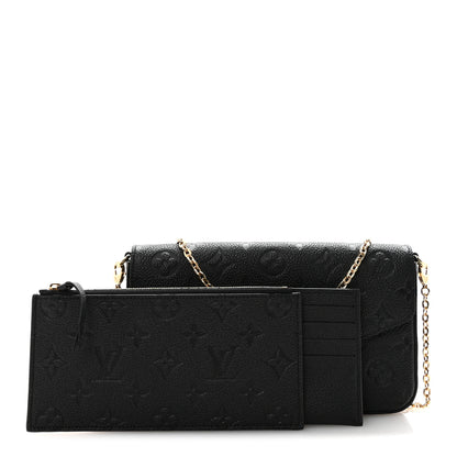 Louis Vuitton Empreinte Pochette Felicie Chain Wallet Black 3 of 11
