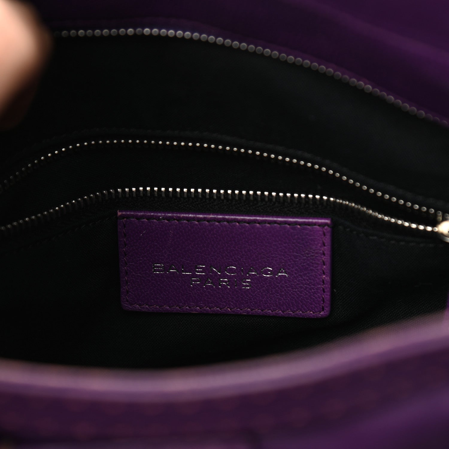 Balenciaga Agneau Classic Silver Hardware Riva Velo Purple 6 of 14