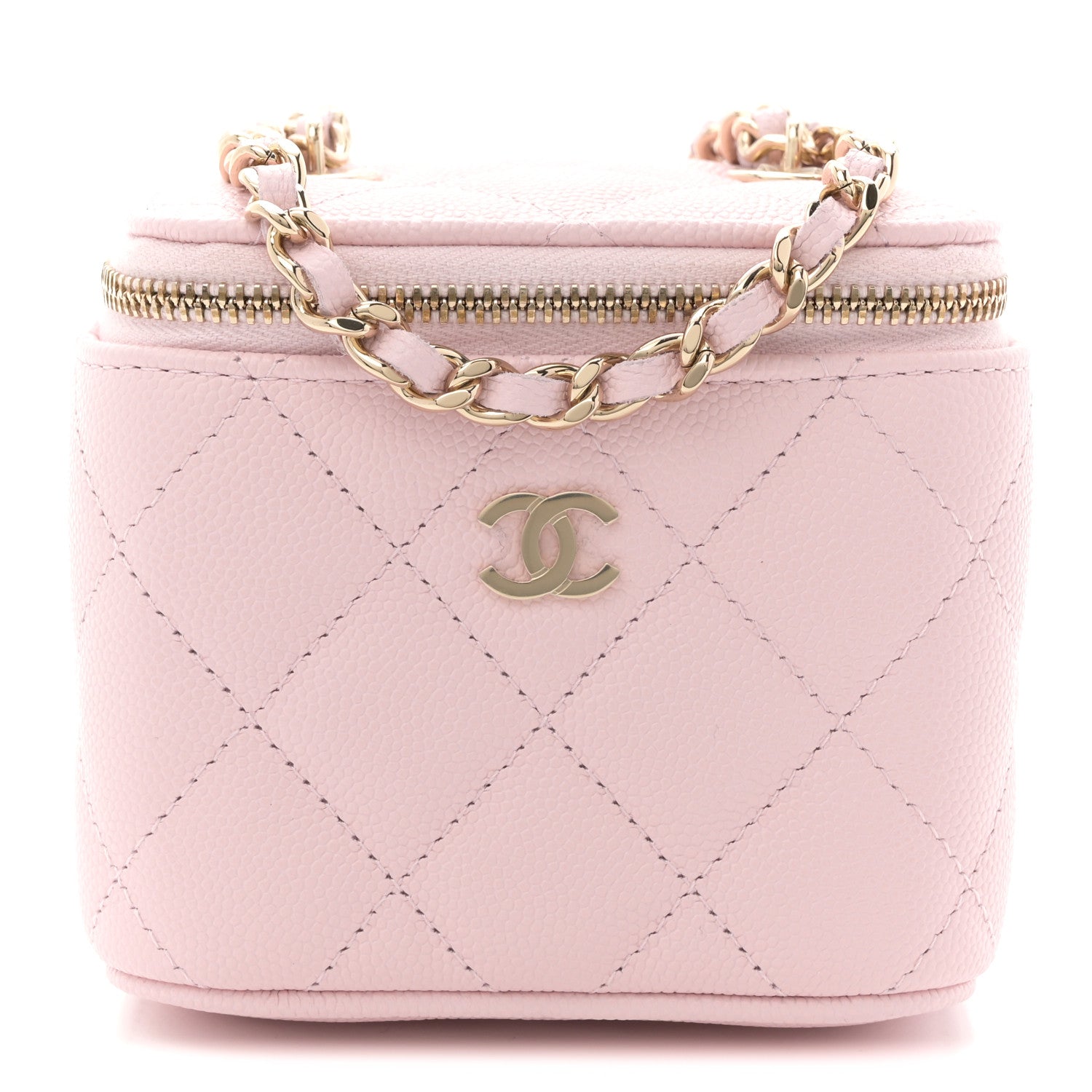 Chanel Caviar Quilted Mini Vanity Case With Chain Light Pink 1 of 11