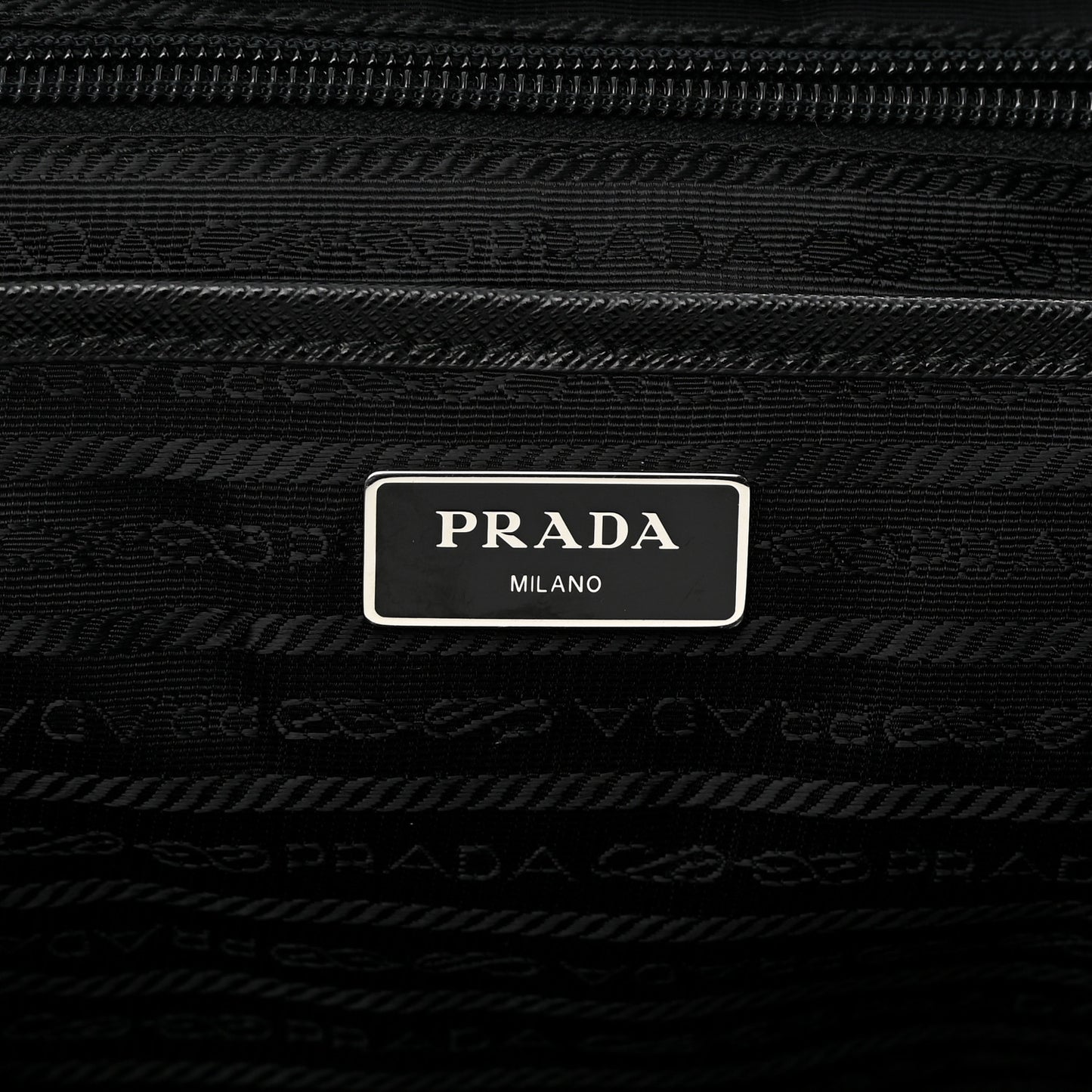 Tessuto Nylon Saffiano Medium Backpack Black