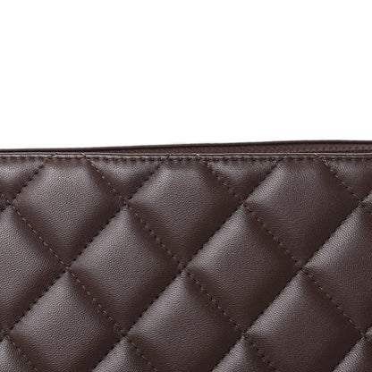 Chanel Lambskin Quilted Maxi Single Flap Brown 15 of 16