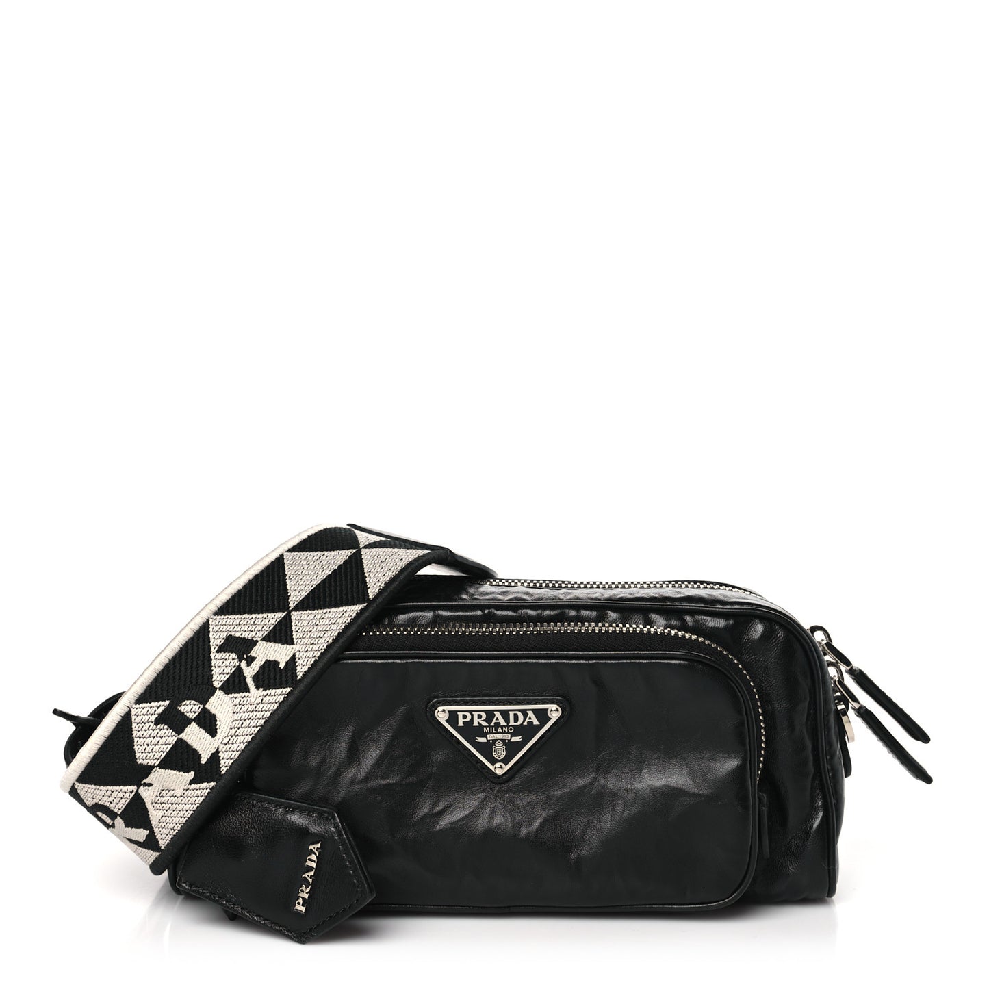 Nappa Antique Multi-Pocket Shoulder Bag Black