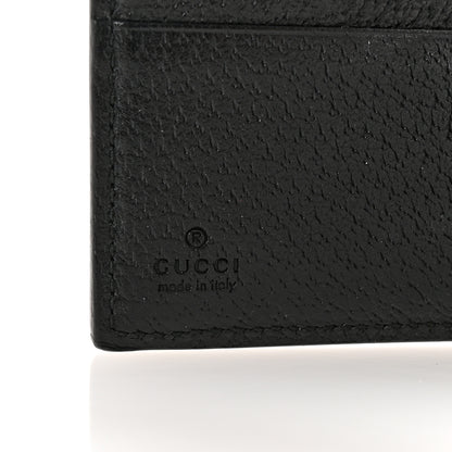 Gucci Textured Calfskin Web Ophidia French Flap Wallet Black 6 of 8