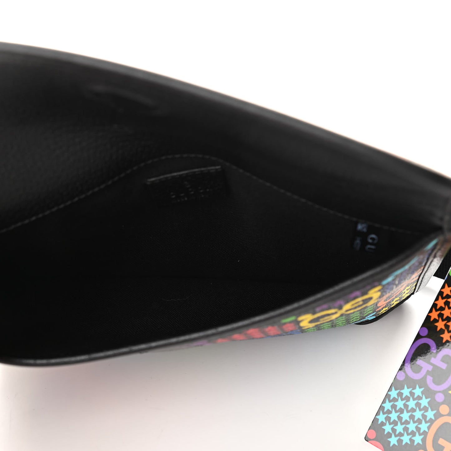 GG Supreme Monogram Psychedelic Slim Belt Bag Black