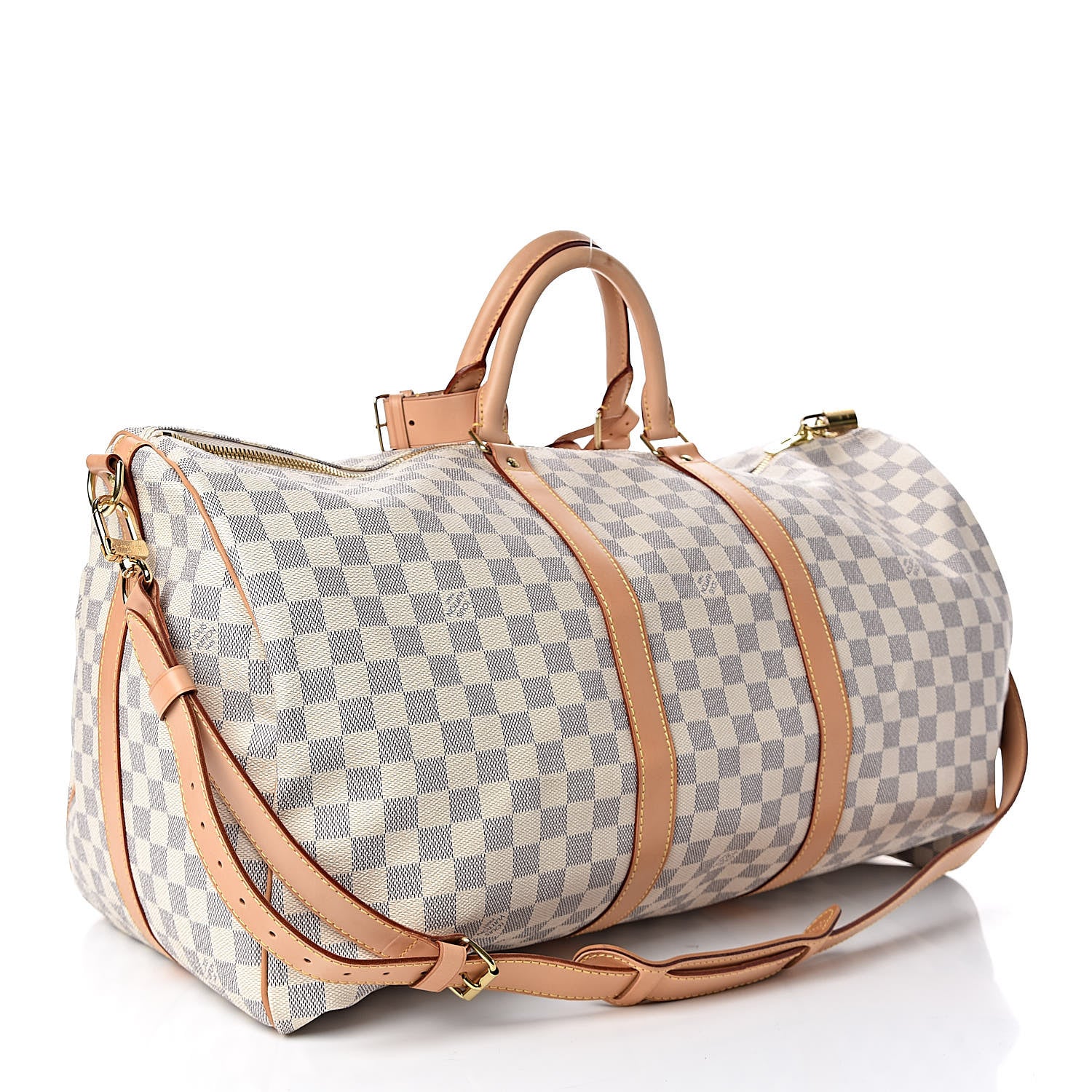 Louis Vuitton Damier Azur Keepall Bandouliere 55 3 of 14