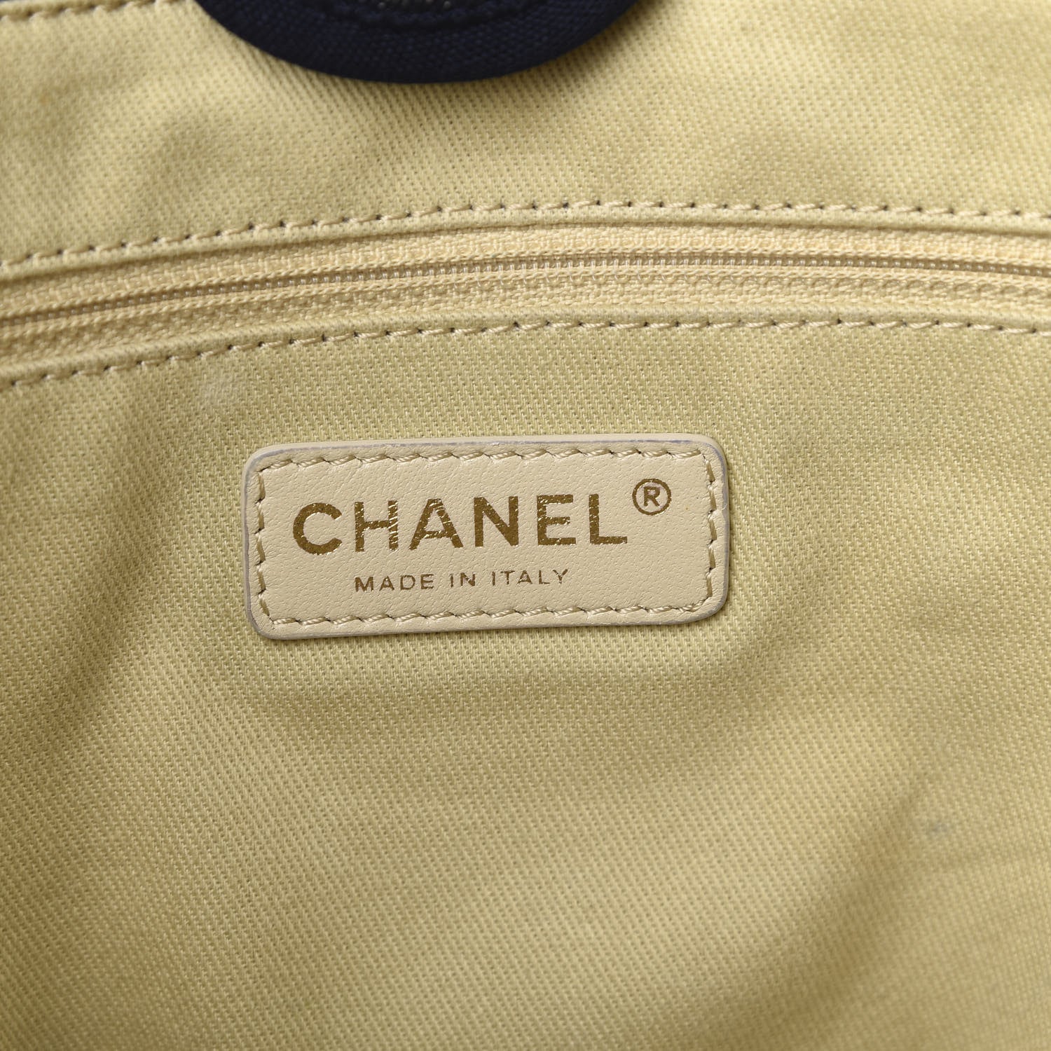 Chanel Denim Small Deauville Tote Dark Blue 7 of 11